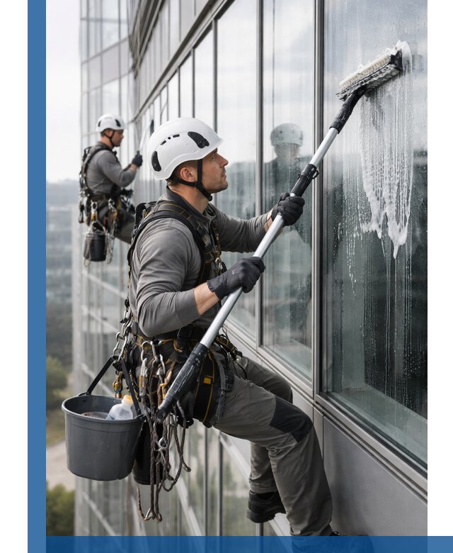 Высотная мойка сплошного остекления с выездом в Реутове