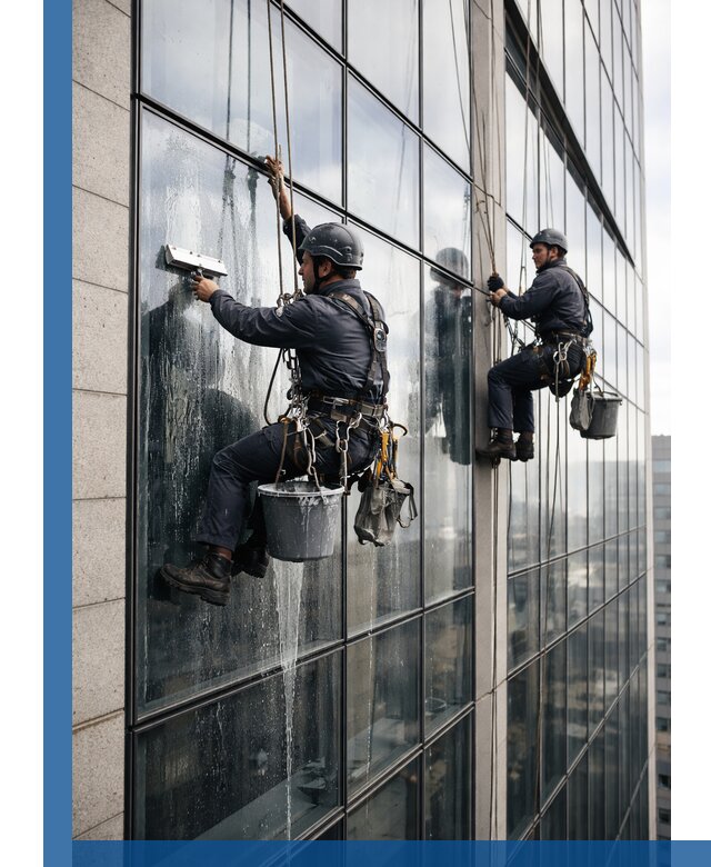 Профессиональная мойка стеклянных фасадов зданий в Реутове