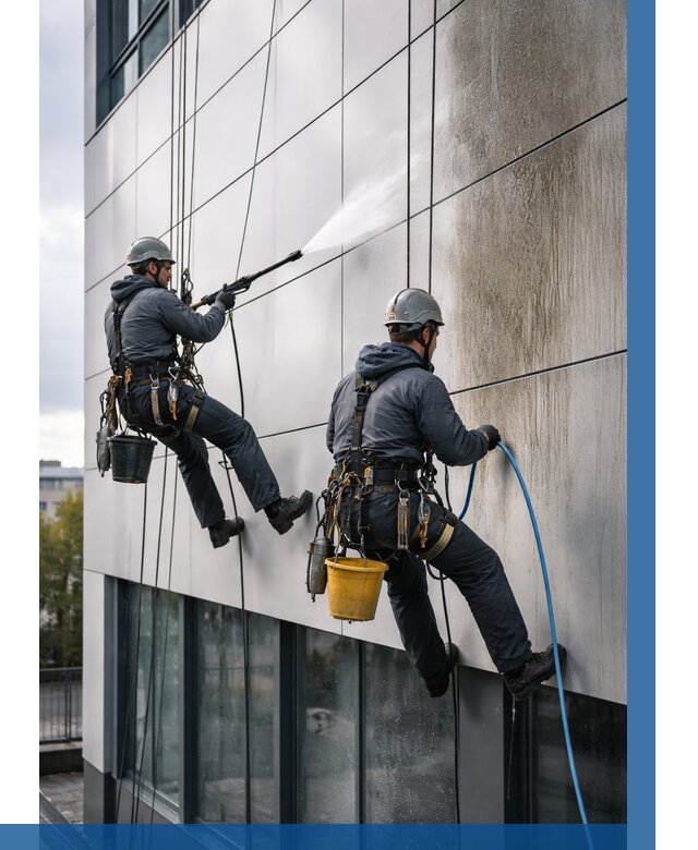 Мойка фасада из композита в Реутове по цене от 312 р. | ВЫСОТНИК-Ртв