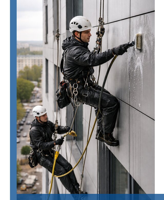 Профессиональная мойка фасада из композита в Реутове