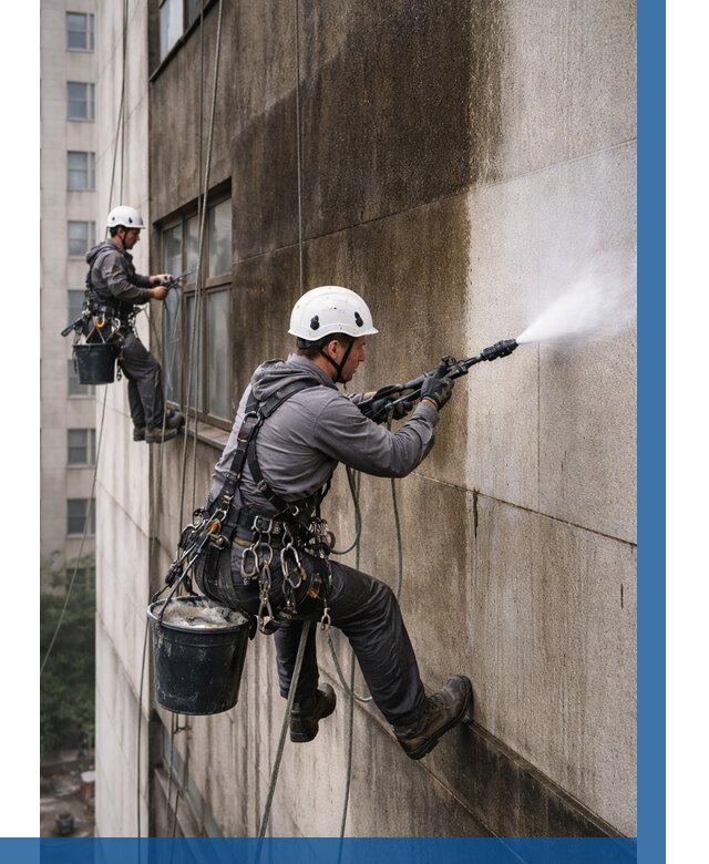 Очистка фасада от копоти в Реутове от 260 р. | ВЫСОТНИК-Ртв