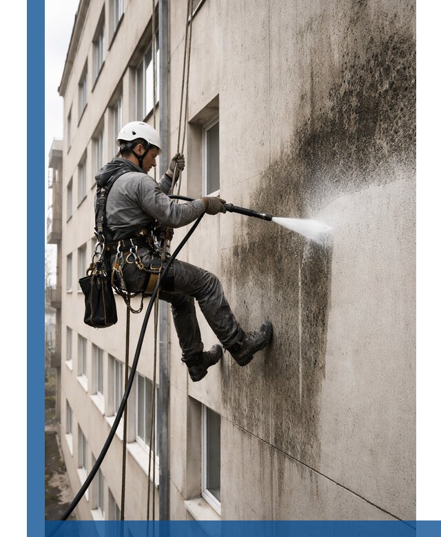 Профессиональная очистка фасадов от плесени в Реутове