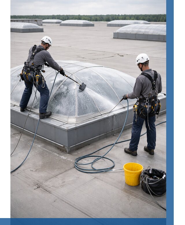 Мойка зенитных фонарей в Реутове, заказать от 4683 р. | ВЫСОТНИК-Ртв