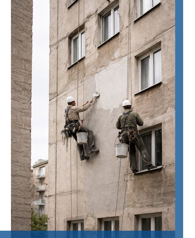 Косметический ремонт фасада в Реутове от 1145 р. | ВЫСОТНИК-Ртв