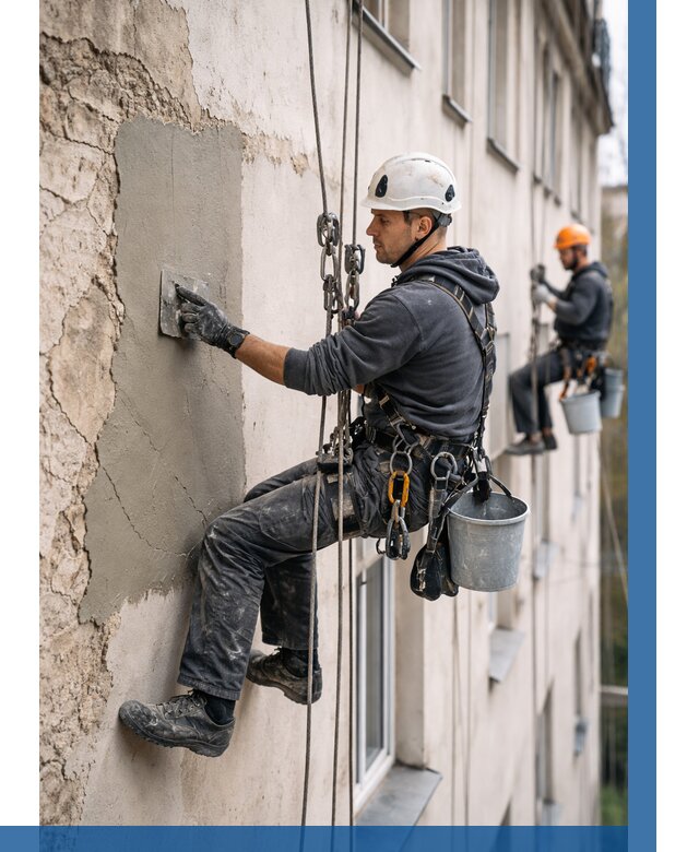 Восстановление штукатурки фасада в Реутове от 1249 р. | ВЫСОТНИК-Ртв