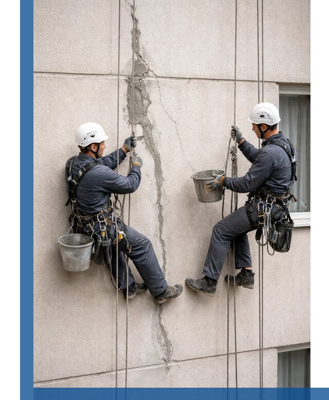 Заделка трещин на фасаде в Реутове с гарантийным ремонтом