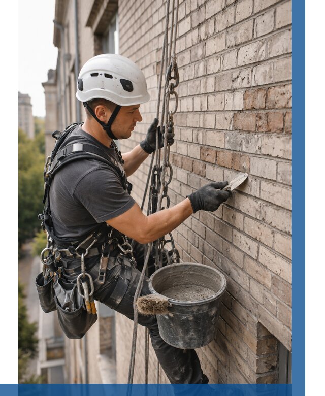 Ремонт кирпичной кладки фасада в Реутове от 1873 р. | ВЫСОТНИК-Ртв