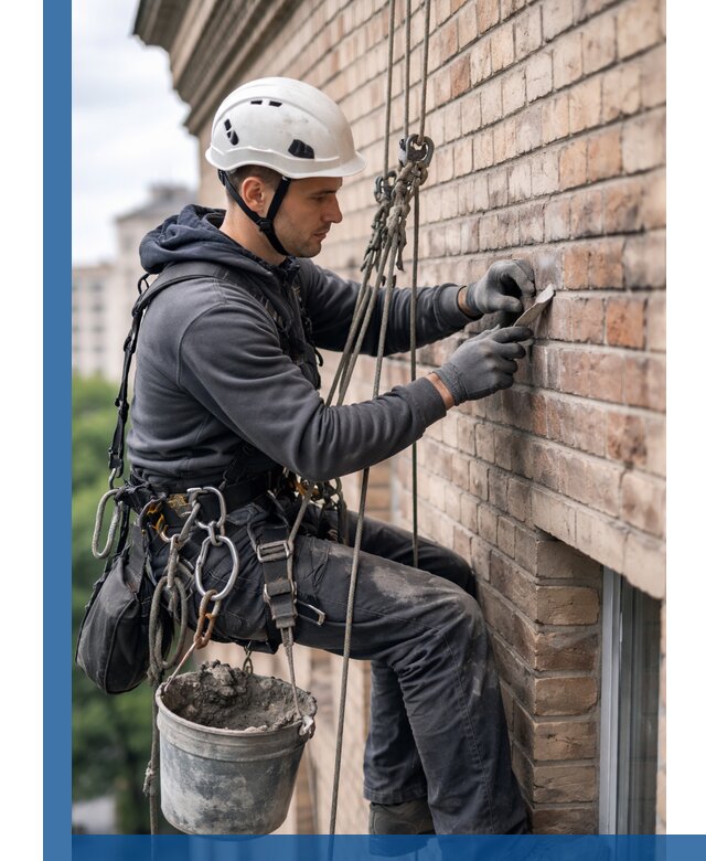 Качественный ремонт кирпичной кладки фасада в Реутове с гарантией