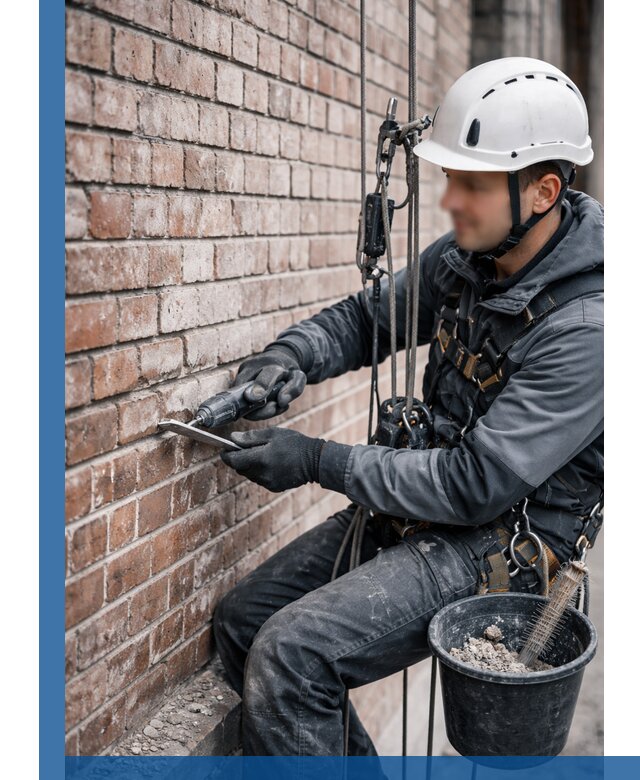 Расшивка кирпичных швов фасадов и стен, ремонт в Реутове