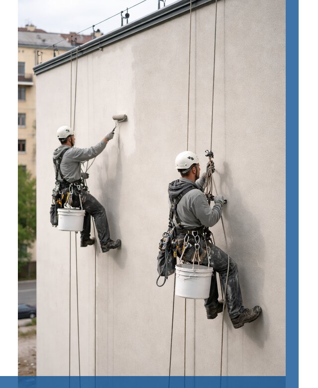 Покраска оштукатуренного фасада в Реутове от 333 р. | ВЫСОТНИК-Ртв