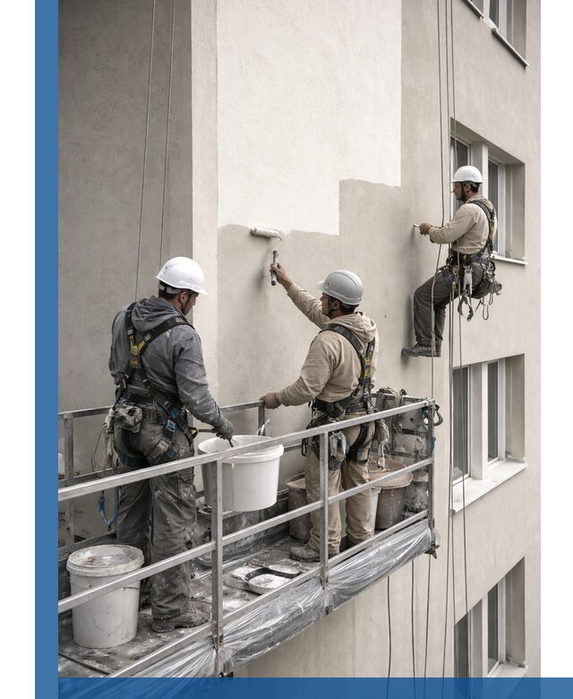 Покраска оштукатуренного фасада в Реутове под ключ с гарантией