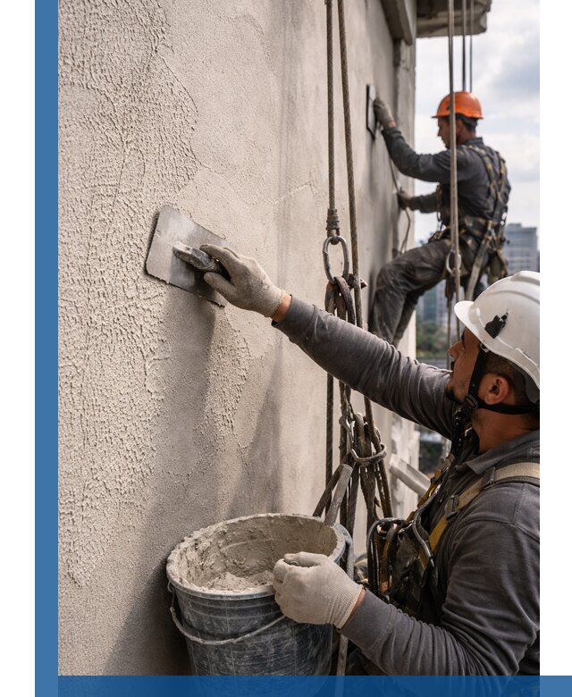 Декоративная штукатурка фасада с утеплением и защитой в Реутове