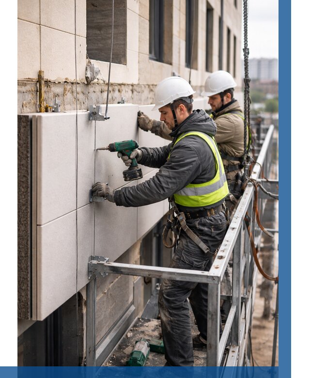 Монтаж фасадных термопанелей в Реутове от 1561 р. | ВЫСОТНИК-Ртв