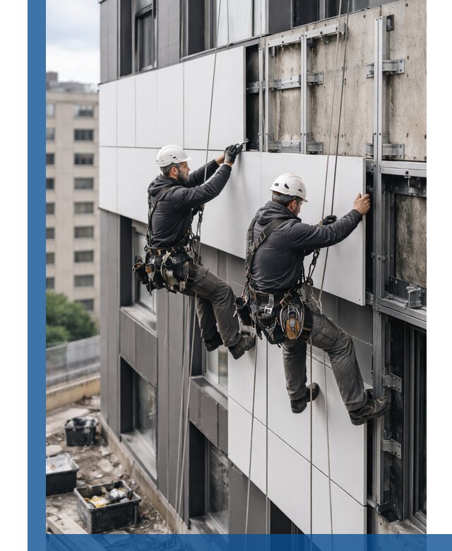 Монтаж композитных панелей фасада в Реутове под ключ