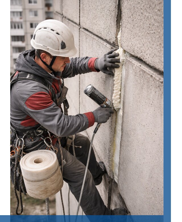 Утепление межпанельных швов в Реутове от 728 р. | ВЫСОТНИК-Ртв