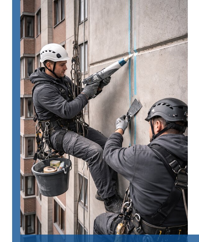 Вторичная герметизация швов фасада и кровли в Реутове