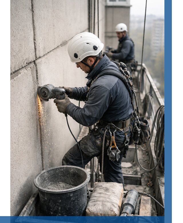 Штробление межпанельных швов в Реутове от 1249 р. | ВЫСОТНИК-Ртв