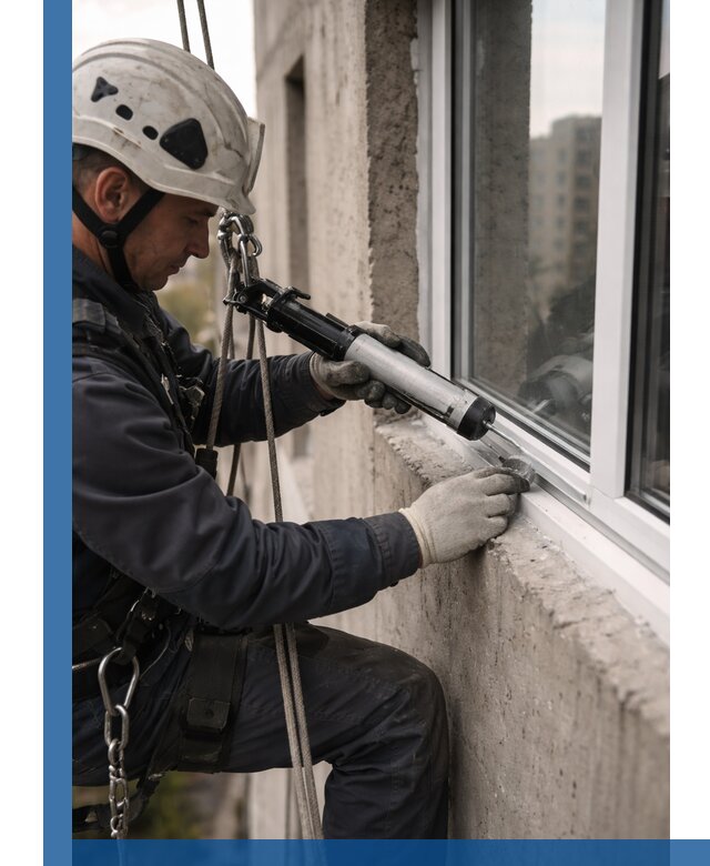 Герметизация оконных швов снаружи в Реутове профессионально