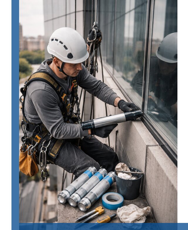 Герметизация стыков витража в Реутове для герметичных фасадов