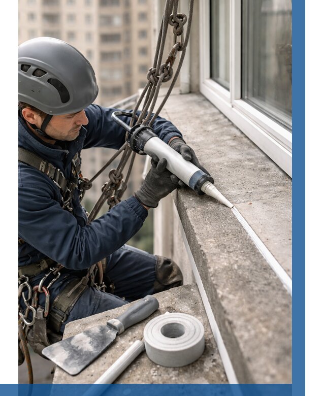 Герметизация балконного козырька в Реутове от 4683 р. | ВЫСОТНИК-Ртв