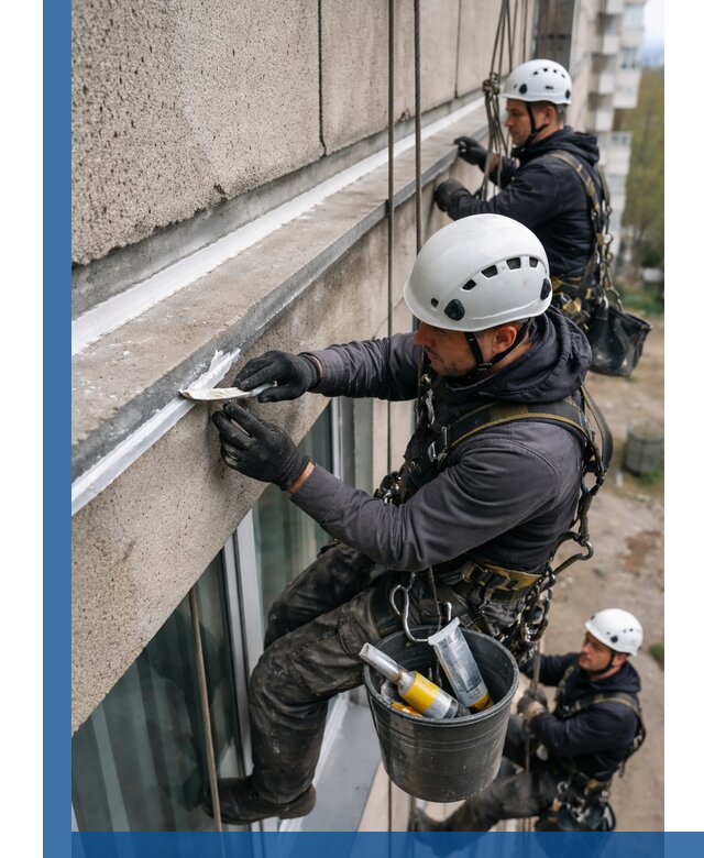 Герметизация примыкания балкона в Реутове под ключ с гарантией