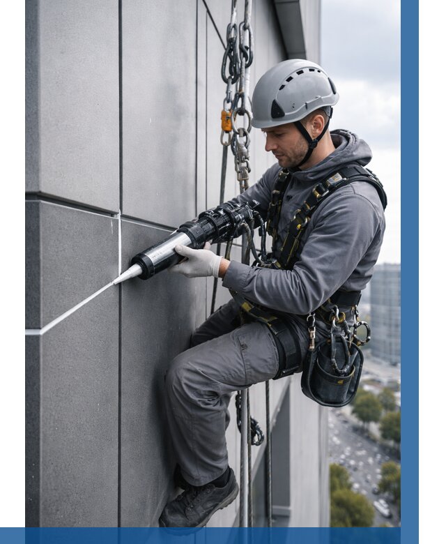 Герметизация стыков фасадных панелей в Реутове от 6765 р.| ВЫСОТНИК-Ртв