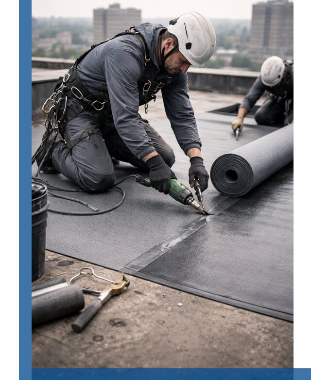 Ремонт мягкой кровли в Реутове с выездом промальпинистов