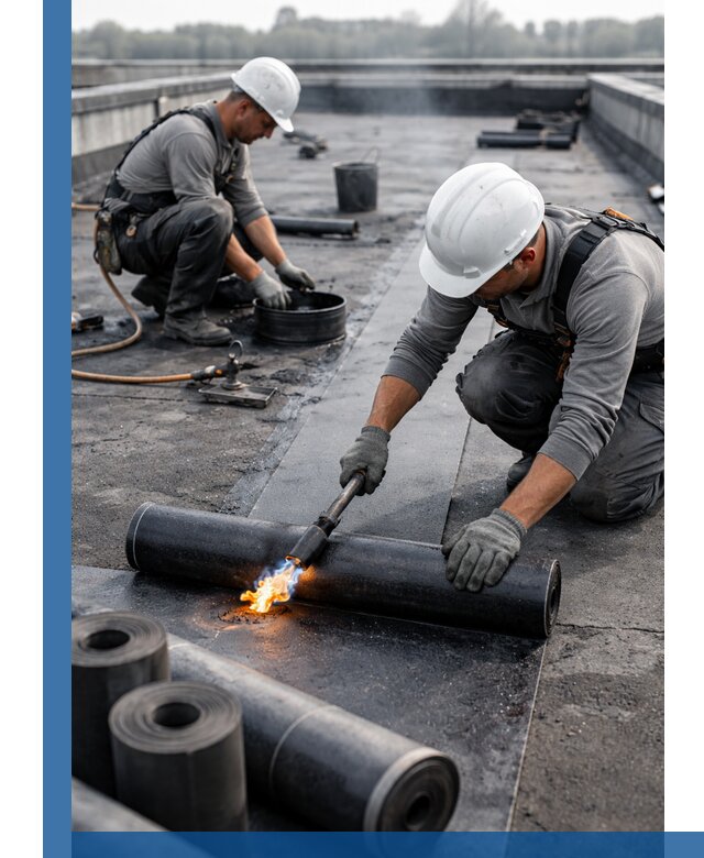 Ремонт рулонной кровли в Реутове герметизация и восстановление