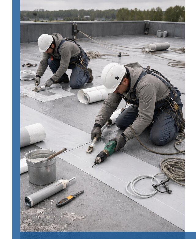 Ремонт мембранной кровли в Реутове качественно и с гарантией