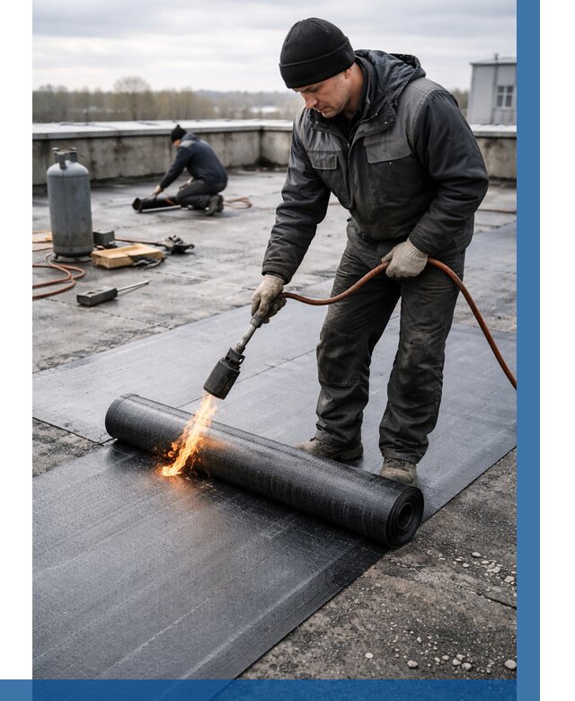 Ремонт наплавляемой кровли в Реутове от 728 р. | ВЫСОТНИК-Ртв