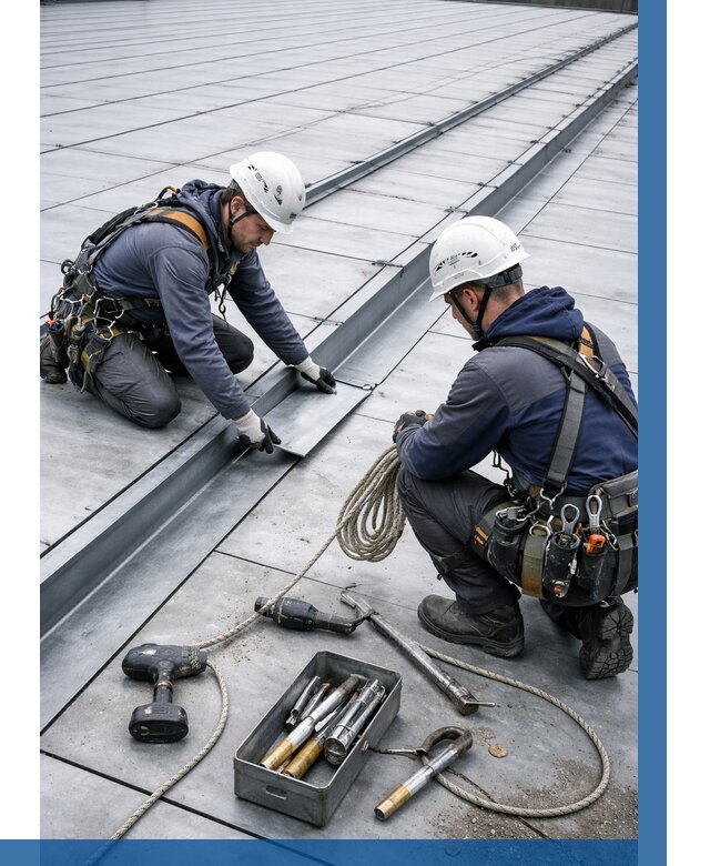 Ремонт фальцевой кровли в Реутове от 728 р. | ВЫСОТНИК-Ртв