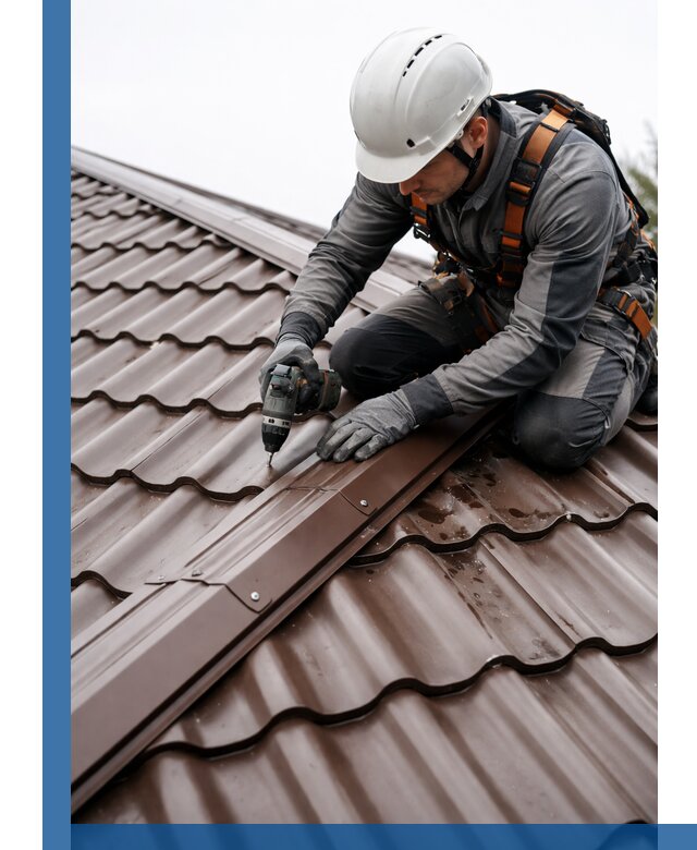 Ремонт металлочерепицы на крыше в Реутове профессионально