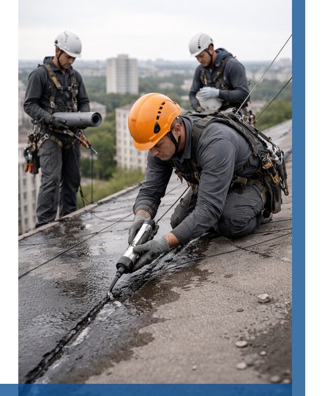 Устранение протечек кровли в Реутове от 12488 р. | ВЫСОТНИК-Ртв