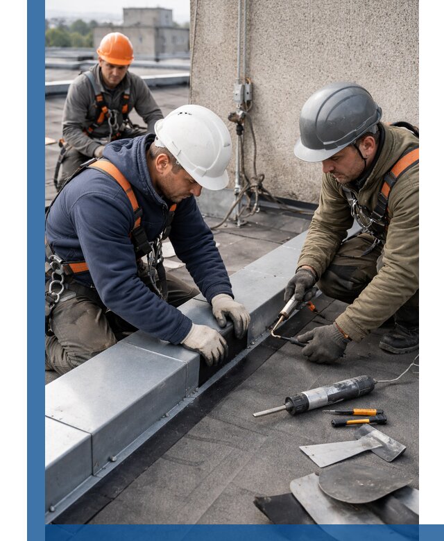 Ремонт кровельных примыканий в Реутове профессионально