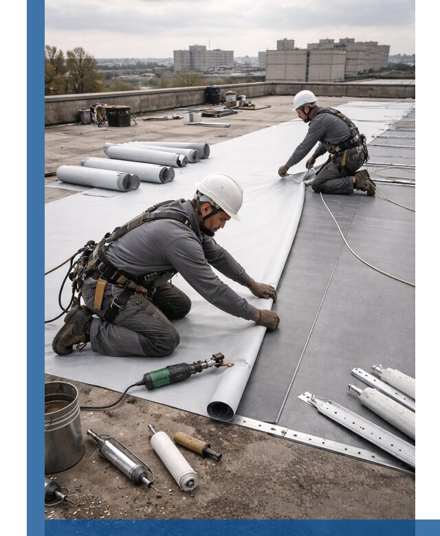 Монтаж мембранной кровли в Реутове для промышленных зданий