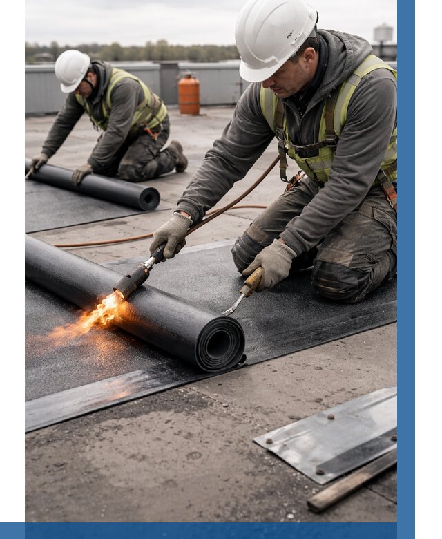 Монтаж наплавляемой кровли в Реутове от 885 р. — ВЫСОТНИК-Ртв