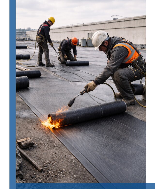 Монтаж наплавляемой кровли в Реутове профессионально
