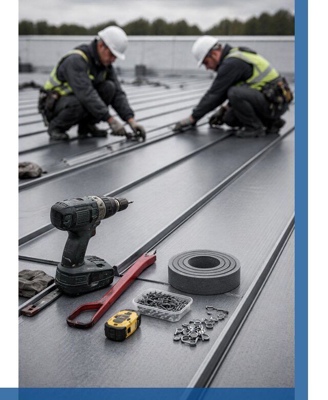 Монтаж фальцевой кровли в Реутове от 1873 р. | ВЫСОТНИК-Ртв