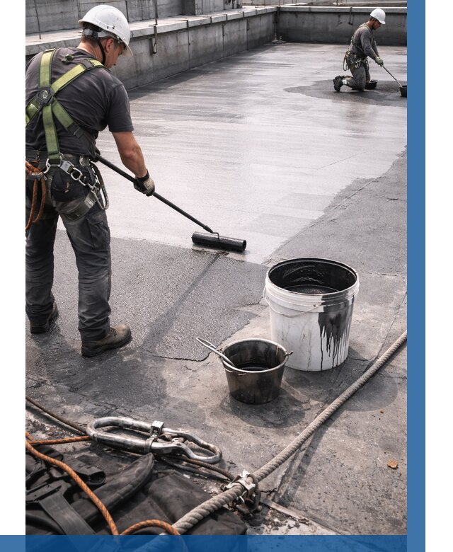 Гидроизоляция кровли жидкой резиной в Реутове от 520 р. | ВЫСОТНИК-Ртв