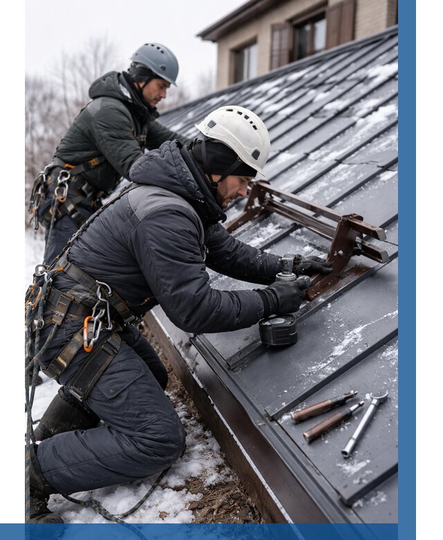 Монтаж снегозадержателей в Реутове от 468 р. | ВЫСОТНИК-Ртв