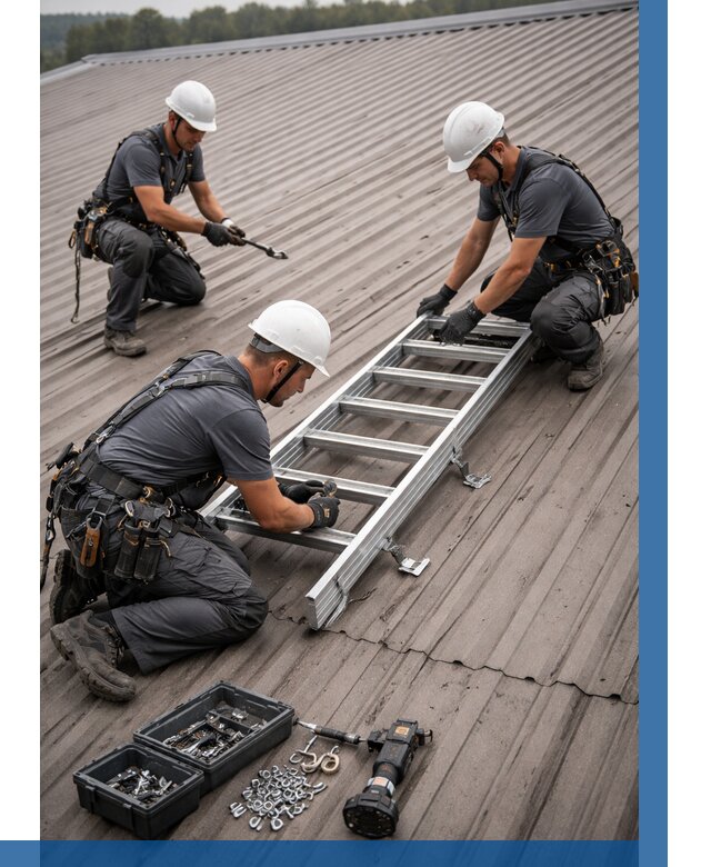 Монтаж кровельной лестницы в Реутове от 4683 р. | ВЫСОТНИК-Ртв
