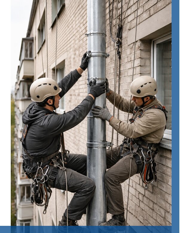 Замена водосточных труб в Реутове от 6765 р. | ВЫСОТНИК-Ртв