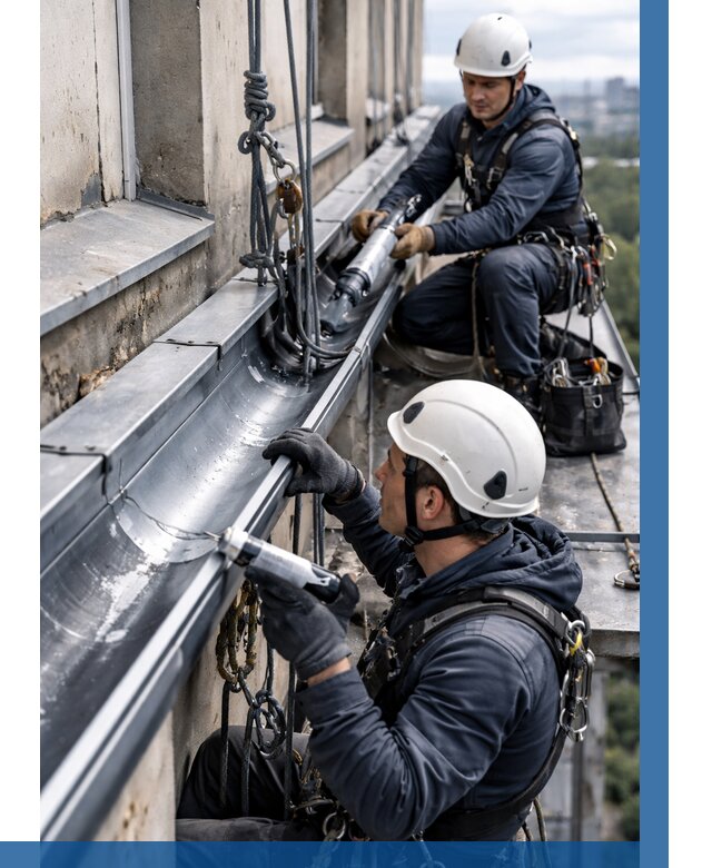 Ремонт водосточных желобов в Реутове от 6765 р. | ВЫСОТНИК-Ртв