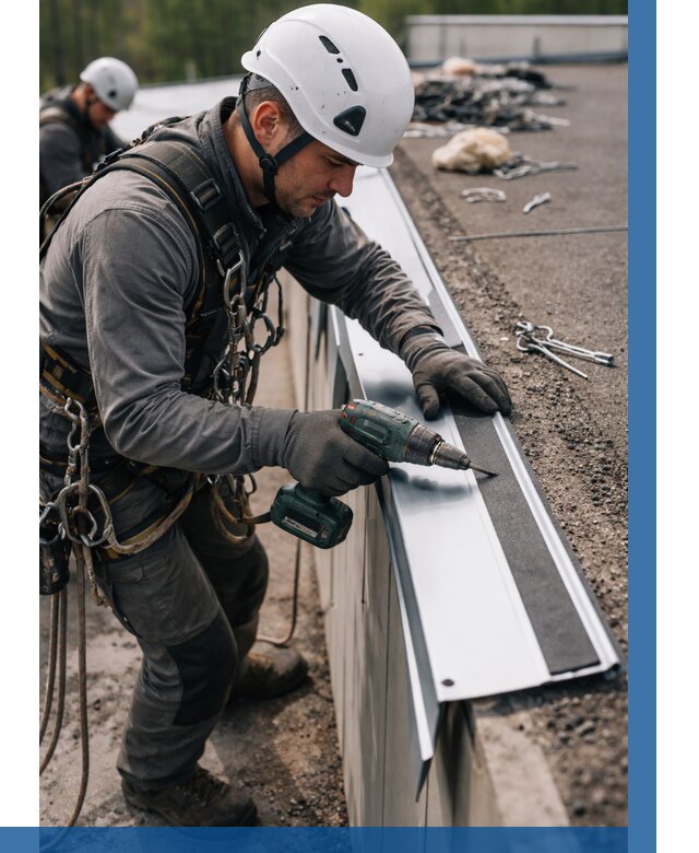 Монтаж капельника на кровле в Реутове от 312 р. | ВЫСОТНИК-Ртв