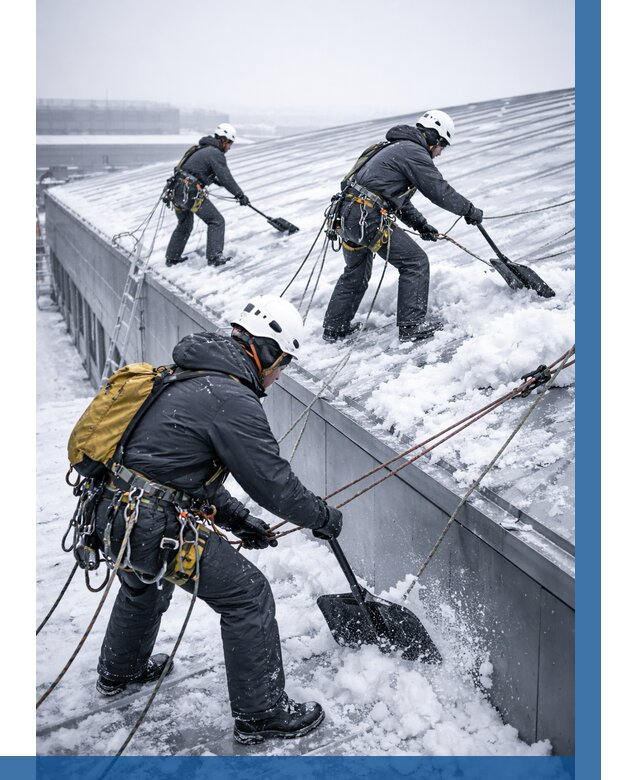 Очистка навесов от снега в Реутове от 4683 р. | ВЫСОТНИК-Ртв