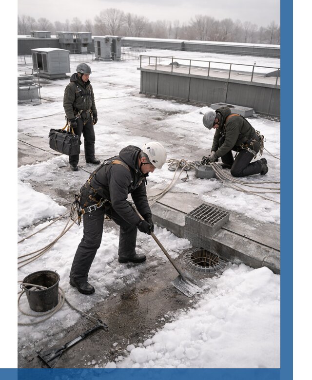 Абонентское обслуживание кровли зимой в Реутове от 8326 р. | ВЫСОТНИК-Ртв