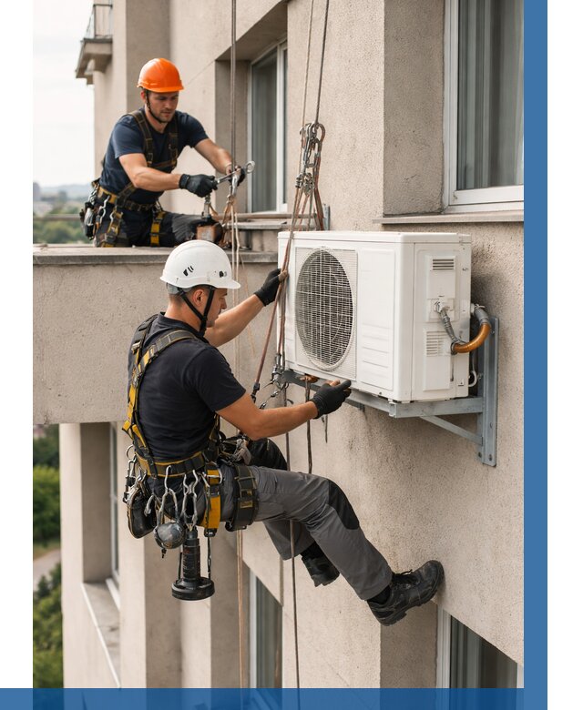 Монтаж внешнего блока кондиционера в Реутове от 6765 р. | ВЫСОТНИК-Ртв