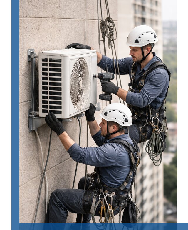 Монтаж внешнего блока кондиционера в Реутове установка и крепление