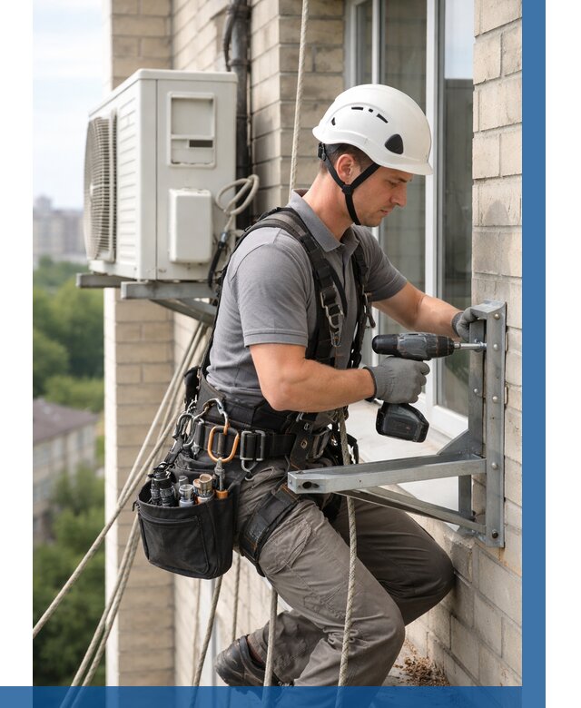 Установка кронштейнов кондиционера в Реутове от 3642 р. | ВЫСОТНИК-Ртв