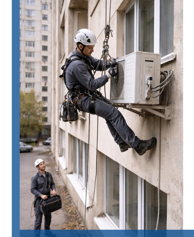 Демонтаж внешнего блока кондиционера в Реутове профессионально